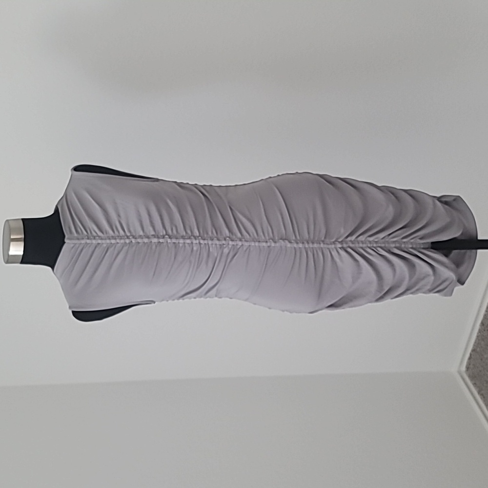 NwT Divided/H&M gray sleeveless ruched midi dress with mock neck in S